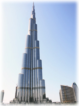 ドバイ旅行写真　世界一の高層ビル　ブルージュ・ハリファ